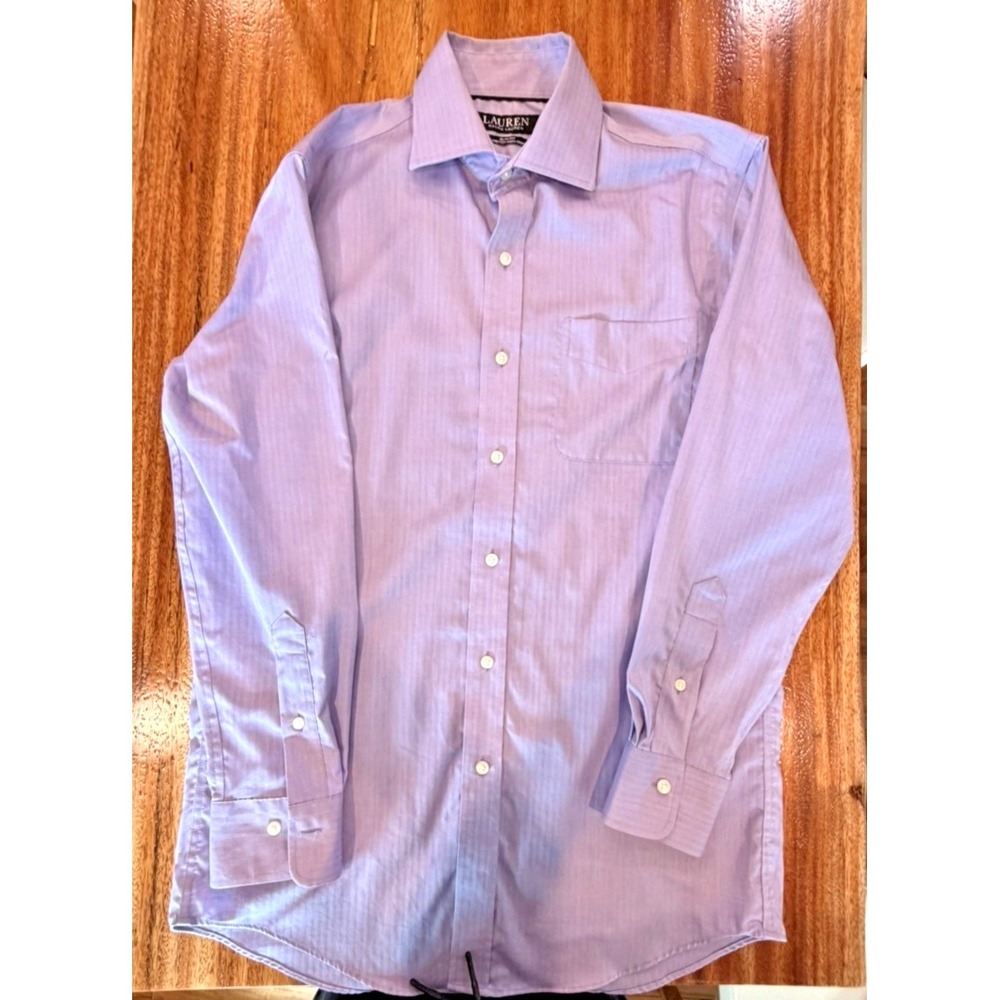 Ralph Lauren Purple Black Label Slim Fit Stretch Non Iron Men's Sz 15 1/2 32/33